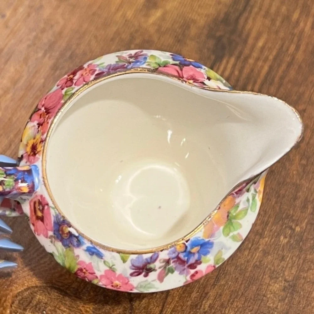 Royal Crown Pasadena Melody Chintz Creamer‎ Floral Tea Party Cottagecore Vintage